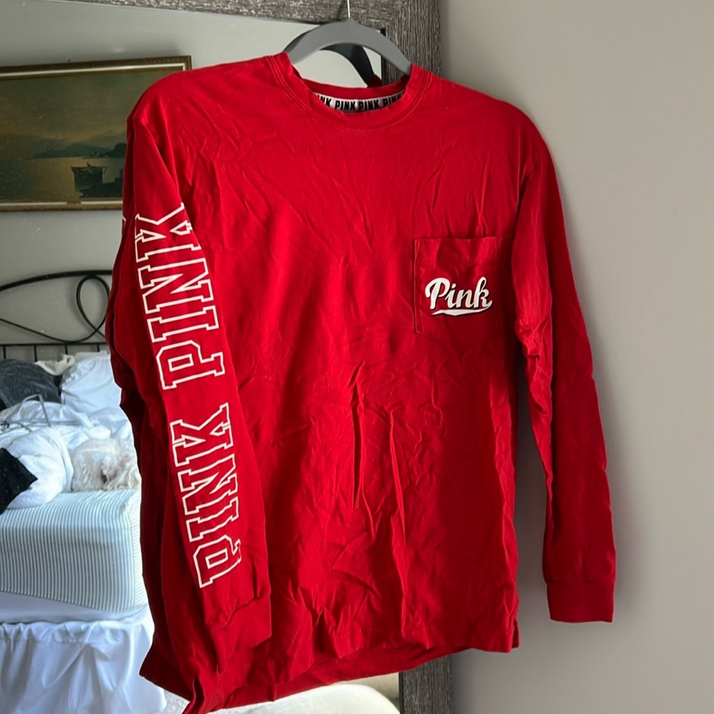 Victoria’s Secret PINK red long sleeve shirt